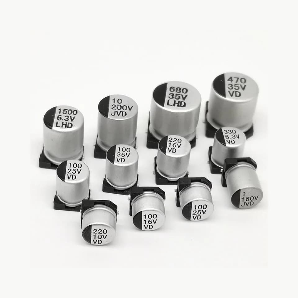 20PCS/lot SMD Aluminum Electrolytic Capacitor 10V 16V 25V 35V 50V 1UF 2.2UF 4.7UF 10UF 22UF 47UF 100UF 220UF 330UF 470UF 1000UF