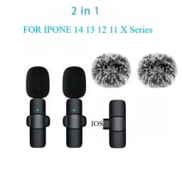 Wireless Lavalier Microphone for iPhone Android USB-C Microphone with Noise Reduction for Live Streaming Interviews Mini Mic