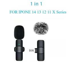 Wireless Lavalier Microphone for iPhone Android USB-C Microphone with Noise Reduction for Live Streaming Interviews Mini Mic