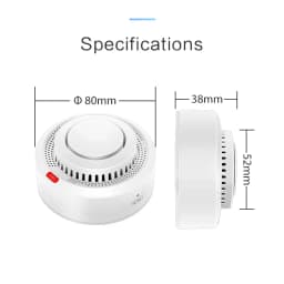 6Pack Tuya WiFi Smart Smoke Sensor Smartlife APP Control Smoke Alarm 85dB On Site Alarm Supports Alexa & Google Assistant