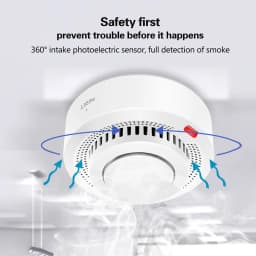 6Pack Tuya WiFi Smart Smoke Sensor Smartlife APP Control Smoke Alarm 85dB On Site Alarm Supports Alexa & Google Assistant