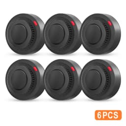 6Pack Tuya WiFi Smart Smoke Sensor Smartlife APP Control Smoke Alarm 85dB On Site Alarm Supports Alexa & Google Assistant