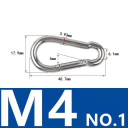 6Pcs Stainless Steel Carabiner Clip Spring Snap Hook M4 M5 M6 Multifunctional Heavy Duty Quick Link Lock Ring for Camping Hiking