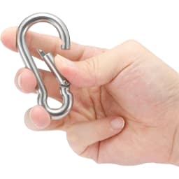 6Pcs Stainless Steel Carabiner Clip Spring Snap Hook M4 M5 M6 Multifunctional Heavy Duty Quick Link Lock Ring for Camping Hiking
