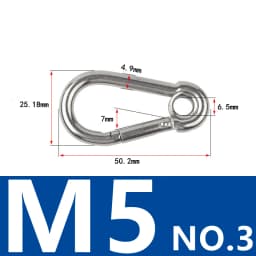 6Pcs Stainless Steel Carabiner Clip Spring Snap Hook M4 M5 M6 Multifunctional Heavy Duty Quick Link Lock Ring for Camping Hiking