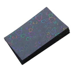 50pcs Colorful Laser heart Card Film Heart-Shaped Glittering Protection for ID Student Game Cards PVC Card Sleeves