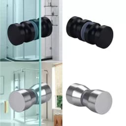 Stylish Shower Glass Door Handle,Sliding Shower Doors Knob,Double Sided Pull Hardware Replacement Parts for Bathroom Glass Doors