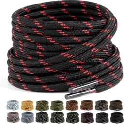2 Pairs NEW 4.5mm Diameter Round German Training Hiking Shoe Laces Heavy Duty Work Boots Shoelaces for Men and Women