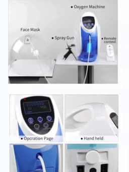 Slyric O2 to Derm Oxygen Dome Facial Therapy Machine for Skin Rejuvenation
