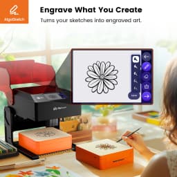 AlgoLaser 5W AlgoOS 2.6 Latest Version AlgoSketch/AlgoType Smart Engraving Portable Easy to Use Laser Engraving Cutting Machine