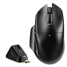 ATTACK SHARK V6 Wireless Gaming Mouse with Magnetic Charging Dock,65g Lightweight Mice,PAW3311 Sensor, 25,000 DPI,BT/2.4G/USB-C