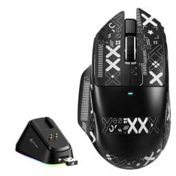 ATTACK SHARK V6 Wireless Gaming Mouse with Magnetic Charging Dock,65g Lightweight Mice,PAW3311 Sensor, 25,000 DPI,BT/2.4G/USB-C