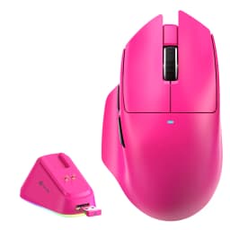 ATTACK SHARK V6 Wireless Gaming Mouse with Magnetic Charging Dock,65g Lightweight Mice,PAW3311 Sensor, 25,000 DPI,BT/2.4G/USB-C