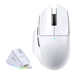 ATTACK SHARK V6 Wireless Gaming Mouse with Magnetic Charging Dock,65g Lightweight Mice,PAW3311 Sensor, 25,000 DPI,BT/2.4G/USB-C