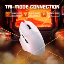 ATTACK SHARK V6 Wireless Gaming Mouse with Magnetic Charging Dock,65g Lightweight Mice,PAW3311 Sensor, 25,000 DPI,BT/2.4G/USB-C