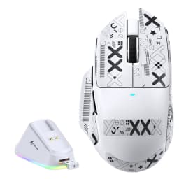 ATTACK SHARK V6 Wireless Gaming Mouse with Magnetic Charging Dock,65g Lightweight Mice,PAW3311 Sensor, 25,000 DPI,BT/2.4G/USB-C