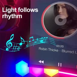 RGB LED Hexagon Wall Lamp Smart Night Light DIY Shape Music Rhythm APP Control Colorful Lights For Bedroom Game Room Decoration