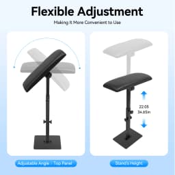 Adjustable Armrest Stand for Tattoo Salon with PU Soft Pad, Aluminum Alloy Base Beauty Studio Portable Hand Arm Rest Holder