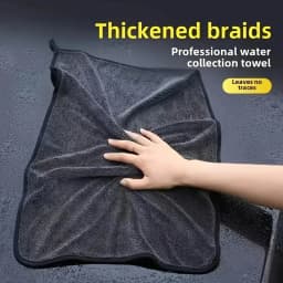 Rafford Dark Gray Car Microfiber Towel, Oversized Strong Absorbent Car Wash Cloth, High-Efficiency Cleaning Wipe Cloth