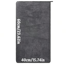 Rafford Dark Gray Car Microfiber Towel, Oversized Strong Absorbent Car Wash Cloth, High-Efficiency Cleaning Wipe Cloth