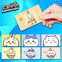 Kawaii Chiikawas Credit Card Skin Sticker Cute Cartoon Stickers for VISA JCB Mastercard and Other IC Bank Card Decorations