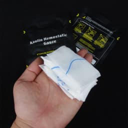 1.5/3.75M Hemostatic Kaolin Gauze Combat Emergency Trauma Z-Fold Soluble For Ifak Tactical First Aid Kit Medical Wound Dressing