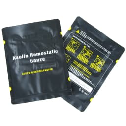 1.5/3.75M Hemostatic Kaolin Gauze Combat Emergency Trauma Z-Fold Soluble For Ifak Tactical First Aid Kit Medical Wound Dressing