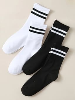 【Hot Recommendation】10/20 Pairs Pack, Two-Stripe Sports Mid-Calf Socks, Unisex, Breathable and Non-Stuffy, a Must-Have for Students, Suitable for All Seasons, Casual Socks