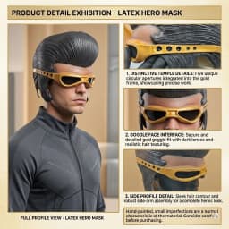 Realistic Half Face Elvis Latex Mask - Retro Style Costume Prop For Stage Performances, Halloween Events
