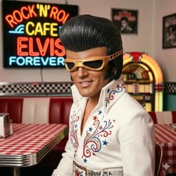 Realistic Half Face Elvis Latex Mask - Retro Style Costume Prop For Stage Performances, Halloween Events