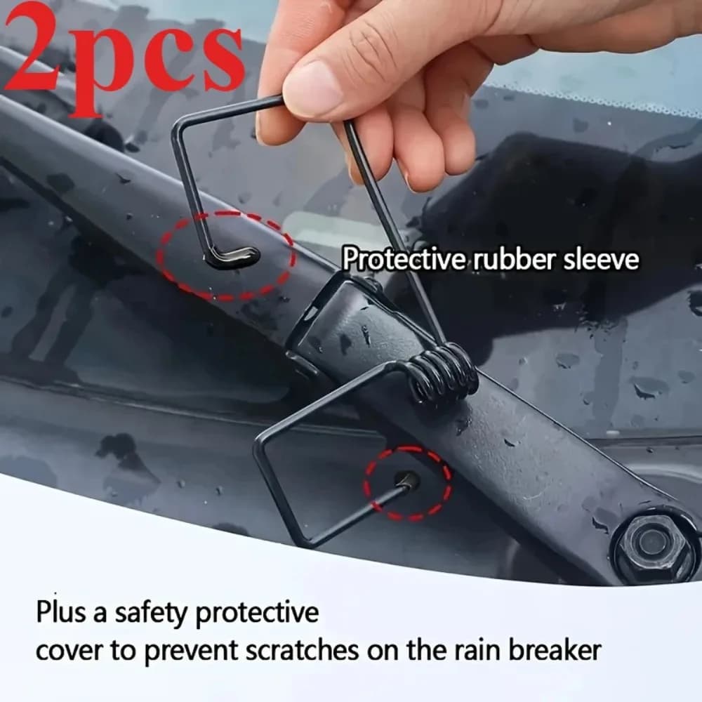 Car Wiper Pressure Booster Spring 2PCS Universal Alloy Upgrade Kit Fix Wiper Skipping Streaking Easy Install for Auto Truck