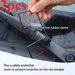 Car Wiper Pressure Booster Spring 2PCS Universal Alloy Upgrade Kit Fix Wiper Skipping Streaking Easy Install for Auto Truck