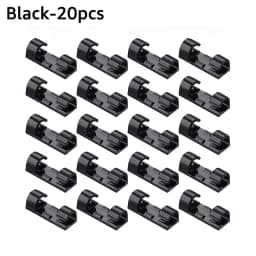 5/20Pcs Cable Management Clip Cable Protector Winder Self-Adhesive Desktop Tidy Management Clips For Mouse Headset Wire Storage