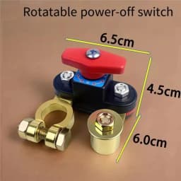 Car Battery Disconnect Switch 12-24V Bidirectional Joint Can Rotate Power Disconnect Switch with Digital Display