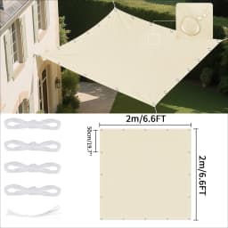 Waterproof Shade Sail with Grommets Tent Tarp Cover Sunshade Cloth Awning Canopy for Outdoor Garden Patio Camping Hiking Shelter