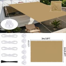Waterproof Shade Sail with Grommets Tent Tarp Cover Sunshade Cloth Awning Canopy for Outdoor Garden Patio Camping Hiking Shelter