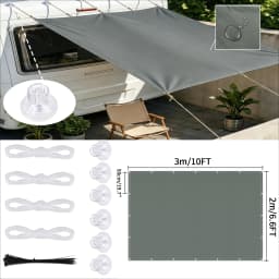 Waterproof Shade Sail with Grommets Tent Tarp Cover Sunshade Cloth Awning Canopy for Outdoor Garden Patio Camping Hiking Shelter