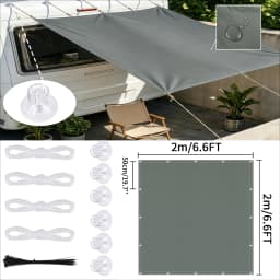 Waterproof Shade Sail with Grommets Tent Tarp Cover Sunshade Cloth Awning Canopy for Outdoor Garden Patio Camping Hiking Shelter