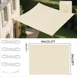 Waterproof Shade Sail with Grommets Tent Tarp Cover Sunshade Cloth Awning Canopy for Outdoor Garden Patio Camping Hiking Shelter