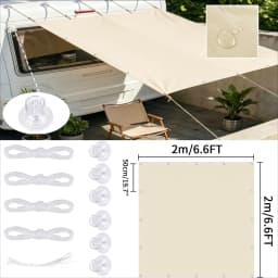Waterproof Shade Sail with Grommets Tent Tarp Cover Sunshade Cloth Awning Canopy for Outdoor Garden Patio Camping Hiking Shelter