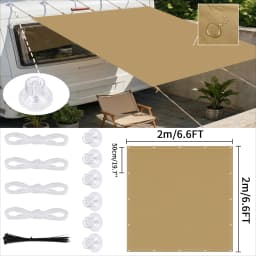Waterproof Shade Sail with Grommets Tent Tarp Cover Sunshade Cloth Awning Canopy for Outdoor Garden Patio Camping Hiking Shelter