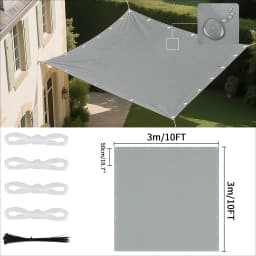 Waterproof Shade Sail with Grommets Tent Tarp Cover Sunshade Cloth Awning Canopy for Outdoor Garden Patio Camping Hiking Shelter