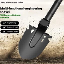 Survival Shovel Multi-Tool, Portable Engineer Shovel for Disaster Recovery,Car Emergency,Camping,Digging,and Gardening