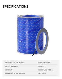MECHANIC T3 3mm Edge Screen Frame Glue for iPhone Tablet Computer Electrical Appliance Repair Green Foam Double-sided Tape