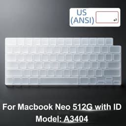TPU Keyboard Cover for MacBook Neo13 A18 Chip A3404, US & EU Layout Compatible, Ultra-Thin Clear Transparent Keyboard Protector