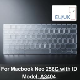 TPU Keyboard Cover for MacBook Neo13 A18 Chip A3404, US & EU Layout Compatible, Ultra-Thin Clear Transparent Keyboard Protector