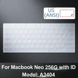 TPU Keyboard Cover for MacBook Neo13 A18 Chip A3404, US & EU Layout Compatible, Ultra-Thin Clear Transparent Keyboard Protector