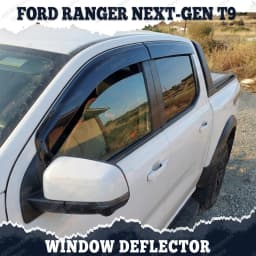Window Visor Smoke Black Wind Visor For Ford Ranger T9 2023 2024 2025 2026 Sun Rain Deflector Guards NEXT GEN Car Accessories