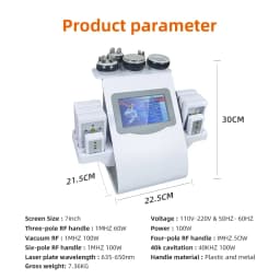 Missheart 6IN1 40K KIM 8 System Cavitation Ultrasonic Body Slimming Machine (UK Fast Shipping)