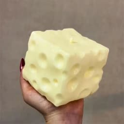 Cheese Jumbo Cube Stress Ball Big Cheese Shapeable Squeeze Ball Non-Bounce Fidget Toy ASMR Sensory Anti-Stress Gift